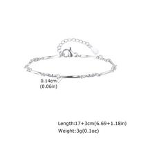Mobius Couple Bracelet for Men Women,Silver Color Adjustable Chain Wristband,Valentine's Day Anniversary Gifts