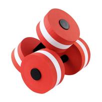 1 Pair Floating Water Aquatics Dumbbell Body Shaping Pool Exercise Dumbbell  Exercise raudona