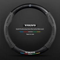 Volvo XC40 XC60 XC70 XC90 C30 C70 S40 S60 S80 S90 V40 V50 V60 V70 V90 Carbon fiber Suede Car Steering Wheel Cover Accessories