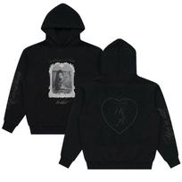 Madison Beer Locket Script Hoodie Vintage Graphic Print Hoodies Women Casual Long Sleeve Hooded Sweatshirts Unisex Streetwear XS juoda
