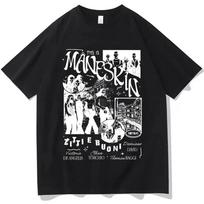 2025 New Italian Rock Band Maneskin T-shirt Men and Women Plus Size O-neck Streetwear Original Casual Oversized Unisex T-shirt S įvairiaspalvis