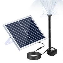 10W Solar Fountain Pump with Large Solar Panel 3 Nozzles Max. Water Height 100cm for Bird Bath Fish Tank Pond Garden Decoration