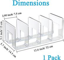 1/2pcs Acrylic File Holder, Clear File Sorter Desk File Organizer, Sturdy Desktop File Folder Organizer Rack for Office Supplies