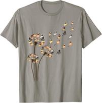 Pug Dandelion Blowing Away Funny Dog Lovers Graphic Tee Casual Cotton TShirt for Men Women S įvairiaspalvis