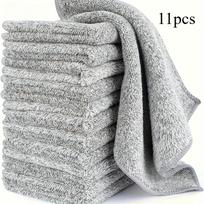 11 Pack Ultra-Absorbent Microfiber Cleaning Cloths - Lint-Free Non-Stick Oil Towels for Car & Kitchen, Washable & Reusable