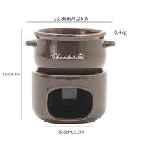 Ceramic Chocolate Melting Pot Heater | Household Constant Temperature Mini Ice Cream And Cheese Melting Machine,With Candle Warm kava