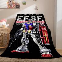 Gundam Robot Soft Flannel Blanket Lightweight Cozy Microfiber Blanket for Couch Bed LXR101 75x90cm