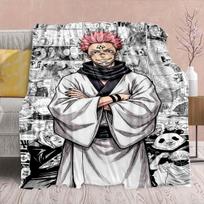 Jujutsu Kaisen Anime Flannel Blanket - Soft Warm Perfect for Sofa, Bedding Camping Travel Office Home Decor -QJY 75x90cm
