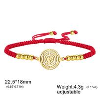 Vintage Hecate Xinbo Wheel Hand Rope Bracelet Stainless Steel Blessing Wheel Bead Bracelet Talisman Jewelry Gift 17-22cm