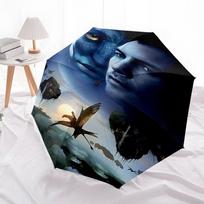 Avatar Inspired Automatic Opening/Closing Umbrella with Portable Tri Fold Design and 8 Bone Iron Frame Perfect for Fans, Travelers, Daily Us