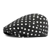 Retro Dot Peaked Cap Women's Knitted Beret Cap juoda