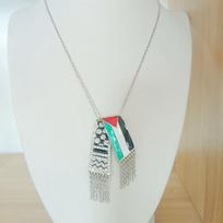 Palestine Keffiyeh Scarf Necklace for Women Men 18K Gold Stainless Steel Trendy Cool National Jewelry Christmas Birthday Gifts