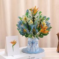 Wishing 3D Pop Up Greeting Card Paper Thank You Card Mother's Day Birthday Greeting Card  Birthday Style C