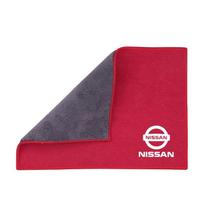 2-in-1 Microfiber Towel Car Cleaning Tools Rag Cloth For Nissan N7 Sylphy Teana Qashqai Note J10 J11 Navara Juke GTR 350z Patrol raudona