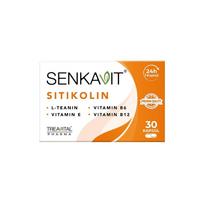 SENKAVIT Dietary Supplement Containing CITICOLINE + L-THEANINE AND VITAMIN E 30 CAPSULES 1 PC
