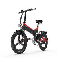 Lankeleisi G650 48V 500W foldable all-terrain electric bicycle,20×2.4 ,Maximum load capacity of 120 kg,Maximum range of 110 km. raudona