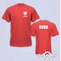 Personalised Polska Poland Kibic Name on the Back Mens T- Shirt Red S