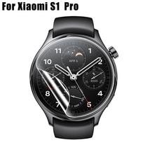5-1Pcs TPU Hydrogel Films for Xiaomi Watch S1 Soft Anti-scratch HD Screen Protective Films for Mi S1 Pro Active SmartWatch 1Pcs