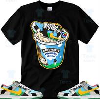Chunky Dunky Pint T- Shirt Matching SB Dunk Low Ben & Jerry's Chunky Dunky -Black L