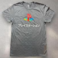PlayStation logotipas T-shirt vyriškas S dydis pilkas Sony žaidėjo grafinis marškinėlis M