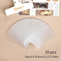 20pcs Transparent Blank DIY Tool PVC Card Journal Material Guka Make Bottom Plate ATC Cards Creative Journal Collage Stationery