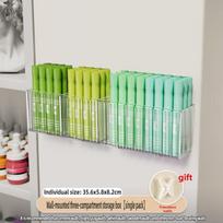 Wall-Mounted Large Capacity Marker Pen Holder Transparent Crayon Storage Organizer Desk Art Studio for Kids Stationery
