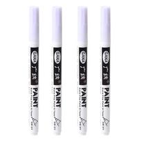 4/12pcs DIY Reflective Paint Marker Pens Set Permanent Metallic Gold & Silver Touch up School Model Painting Supplies
