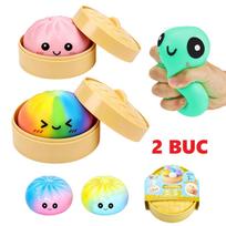 2-Pack Kids Interactive Squish-soft Dumpling, Cute Design, Multicolor, Random Model, Stress Relief, Approx. 11 cm, Fidget Toy