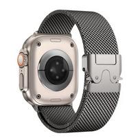 Milanese Loop Strap For Apple Watch Band Ultra 3 2 49mm 46 45 44 41 38 42 Stainless Steel Metal for iWatch Series 11 10 9 8 7 6 38 40 41 S10 11 42mm tamsiai pilka spalva