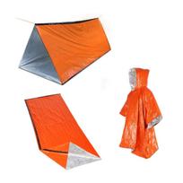 Outdoor Emergency 3-Piece Set Including Tent, Raincoat, Sleeping Bag, Outdoor Emergency First Aid, Travel, Outdoor Insulation