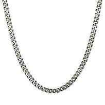 Vnox Retro Oxidized Stainless Steel Cuban Link Chain Necklace, 5mm Miami Curb Chain Neck Collar,Fashion Unisex Simple Jewelry 50cm 22inch