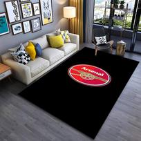 Black Carpet with Arsenal Logo Design for Living Room or Bedroom Decor Suitable for use as an anti-slip for living room bedroom sofas 40x60cm( 15x23in )