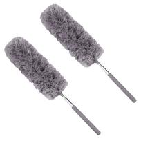 Retractable Duster Stainless Adjustable Stretch Extend Microfiber Feather Dust Cleaner Long Handle Dusting Brush Cleaning Tools