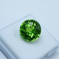 Natural 12.75 Ct Genuine Green Peridot Round Cut CERTIFIED Loose Gemstone 12.7 mm approx žalia