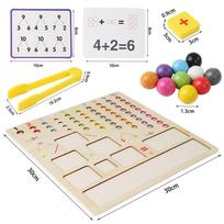 Vaikų Montessori parapijos matematikos žaislai Clip karoliukai Skaičių skaičiavimas Skaičiavimo žaidimas Ikimokyklinio ugdymo priemonės Mokymosi mediniai žaislai