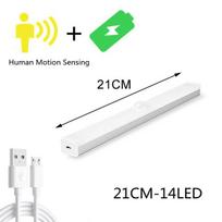 Judesio jutiklis Naktinė šviesa Belaidė LED lemputė USB įkraunama spintos spintelės lempa namų spintai Virtuvės miegamojo apšvietimas warm white light