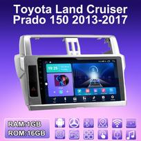 2 DIN Android Carplay automobilio radijas, skirtas Toyota Land Cruiser Prado 150 2013-2017 Multimedijos grotuvo galvos blokas Stereo GPS navigacija BT WIFI 2+32GB 1+16GB