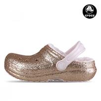CrocS ClaSSic Pamušti Blizgučiai Moteriški S Žieminiai Šalto Oro Kailiniai Šlepetės Rožinio Aukso K207462 2ub K2074622UB/J4230