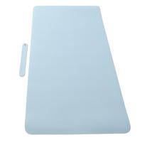 Leather Desk Mat Single Side 90x45cm Light Blue Thickened PU Vanity Mat for Nail Art Table Home white