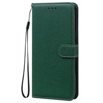 For MOTO G34 G84 5G Case Classic Solid Color Leather Flip Stand Case on For Motorola Moto G34 G84 G54 G24 G14 G04 Wallet Cover for Moto G84 5G tamsiai žalia spalva