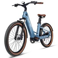 Elektrinis dviratis MIHOGO Air 26  750W Variklis 2x48V 9.6AH Dviguba Baterija Didžiausias Nuotolis 200Km Anglies Pluošto Didžiausia Apkrova 120KG 48V 19.2AH (9.6+9.6) mėlyna