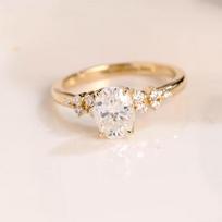 Unique Oval Cut 1ct-3ct Moissanite Halo Ring 925 Sterling Silver Half Eternity Rings for Woman Wedding Jewelry with Certificate 5&Zircon auksas