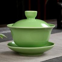 Ceramic Porcelain Gaiwan Teaware Kung Fu Tea Set Handmade Gaiwan Traditional Tea Brewing Cup Tea Making Cover Bowl Decoration