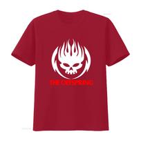 The Offspring Logotipas Roko Grupės Marškinėliai Medvilniniai Šaunus Kaukolės Dizainas Vintažiniai Išskalbti Stilingi Patogūs Laisvalaikio Tampri universalūs S red