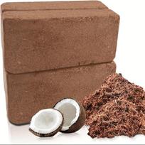 4 Pcs Premium Coconut Coir Compressed 100% Coco Coir Brick with Low EC and pH Balance for Plants Gardening Herbs XS