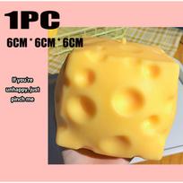 Jumbo 2027 Cheese Cube Stress Ball Shapeable Squeeze Decor Non-Bounce Asmr Sensory Anti-Stress Easing Gadget Gifts 6/7/10/12Cm