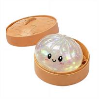 Lifelike Oversized Dumpling Squeeze Toy With Bamboo Steamer Soft Slow Rising Sensory Squeeze Toy For Anxiety Stress Relief Fidget Toy