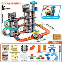 Parking Mini Garage Toy Playset Race Car Ramp Track Toys Sets With Racer Cars 4 Parking Levels Birthdays Gifts For Boys Girls