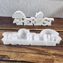 Silicone Molds Plasters Molds Epoxy Resin Molds Autumn Candle Molds Ornament Molds Letters with Hedgehogs Casting Molds 1