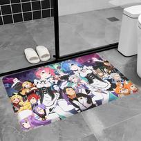 Re Zero Anime Room Mats Retro Multiple Choice Living Room Kitchen Rug Non-Slip Welcome Rug 40x60cm